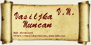 Vasiljka Munćan vizit kartica